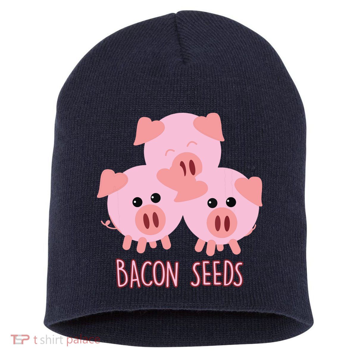 Funny Paleo Keto Bacon Seeds Three Pigs Short Acrylic Beanie