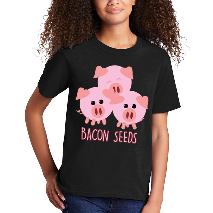 Funny Paleo Keto Bacon Seeds Three Pigs Kids T-Shirt