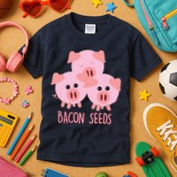 Funny Paleo Keto Bacon Seeds Three Pigs Kids T-Shirt