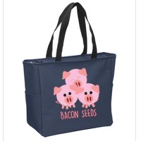 Funny Paleo Keto Bacon Seeds Three Pigs Zip Tote Bag