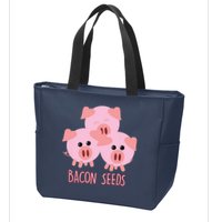 Funny Paleo Keto Bacon Seeds Three Pigs Zip Tote Bag