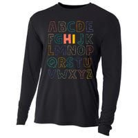 Funny Pre K Kindergarten Hi Alphabet Back To School Teachers Cooling Performance Long Sleeve Crew