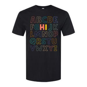 Funny Pre K Kindergarten Hi Alphabet Back To School Teachers Softstyle CVC T-Shirt