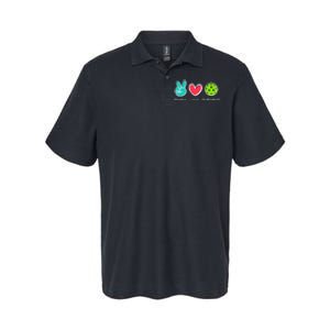 Funny Peace Love Pickleball Court Play Loves Pickleball Softstyle Adult Sport Polo