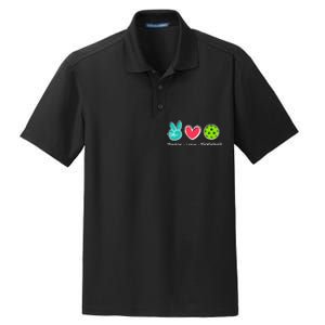 Funny Peace Love Pickleball Court Play Loves Pickleball Dry Zone Grid Polo