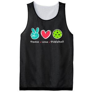 Funny Peace Love Pickleball Court Play Loves Pickleball Mesh Reversible Basketball Jersey Tank