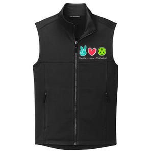 Funny Peace Love Pickleball Court Play Loves Pickleball Collective Smooth Fleece Vest