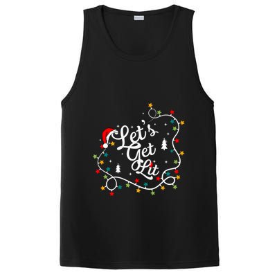 Funny Pajamas Lets Get Lit Christmas Tree Costume Xmas Gift PosiCharge Competitor Tank