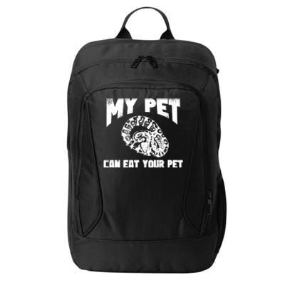 Funny Pet Love Ball Python Gift Funny Gift Snake Lovers Gift City Backpack