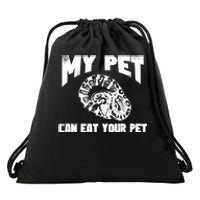 Funny Pet Love Ball Python Gift Funny Gift Snake Lovers Gift Drawstring Bag