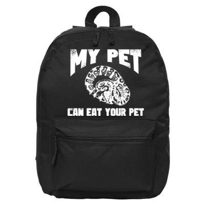 Funny Pet Love Ball Python Gift Funny Gift Snake Lovers Gift 16 in Basic Backpack