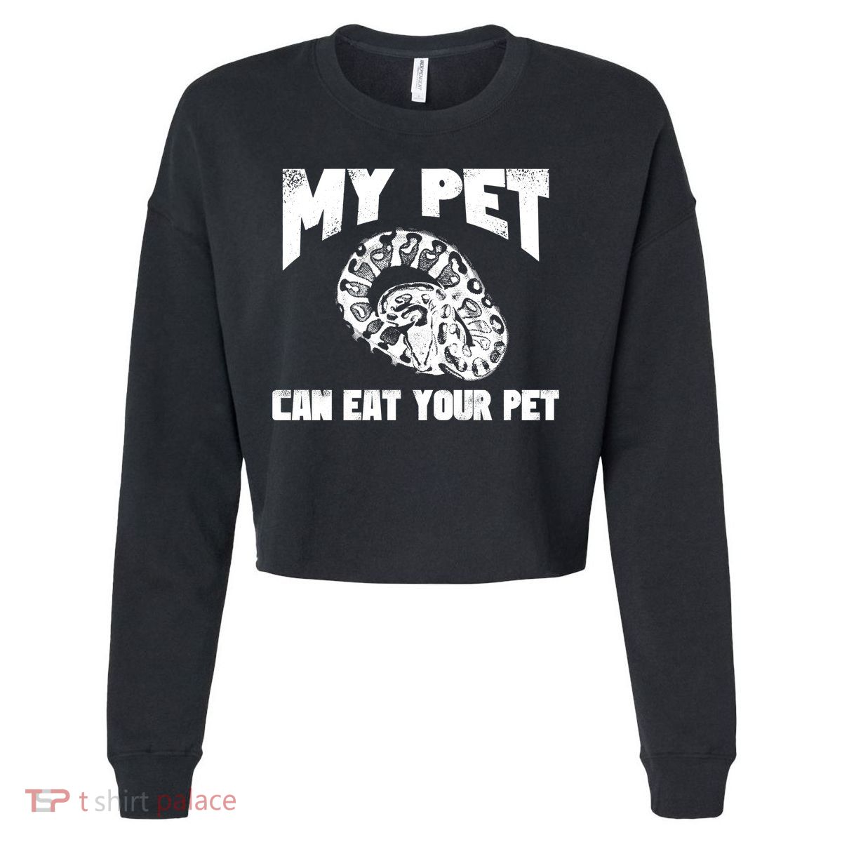 Funny Pet Love Ball Python Gift Funny Gift Snake Lovers Gift Cropped Pullover Crew
