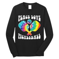 Funny Peace Love Pickleball Vintage Design Long Sleeve Shirt