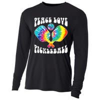 Funny Peace Love Pickleball Vintage Design Cooling Performance Long Sleeve Crew