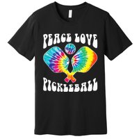 Funny Peace Love Pickleball Vintage Design Premium T-Shirt