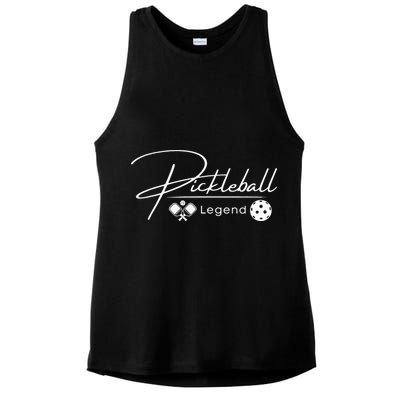 Funny Pickleball Legend Player Ladies PosiCharge Tri-Blend Wicking Tank