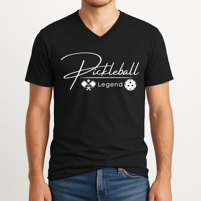 Funny Pickleball Legend Player V-Neck T-Shirt