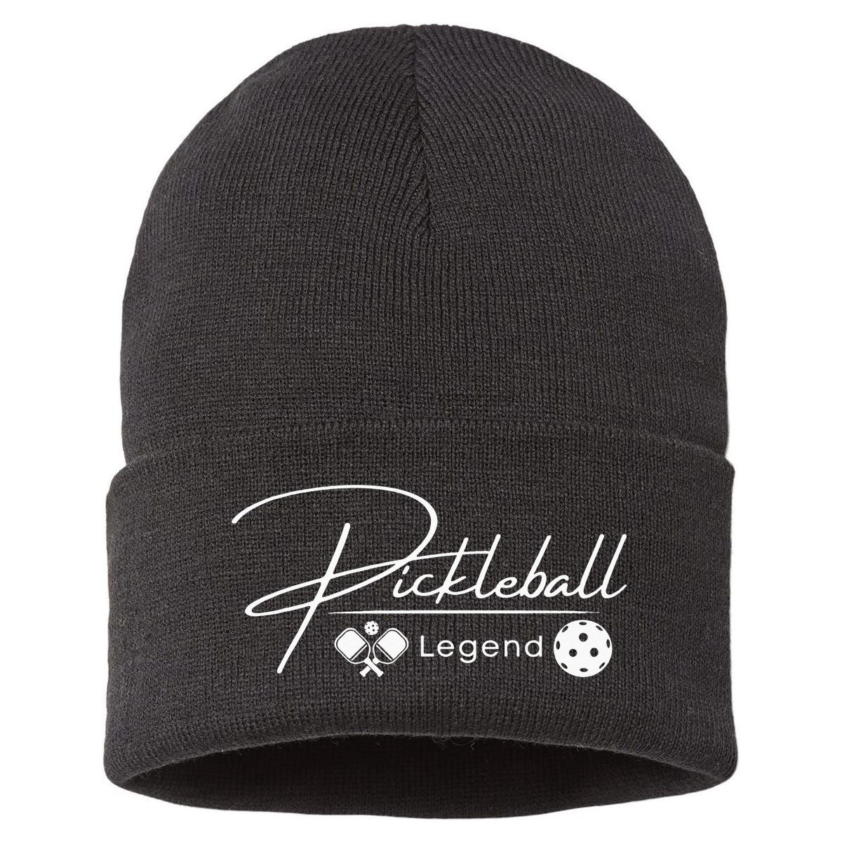 Funny Pickleball Legend Player Sustainable Knit Beanie