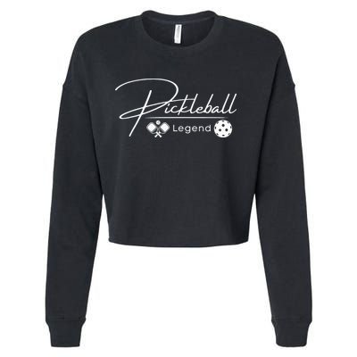 Funny Pickleball Legend Player Cropped Pullover Crew