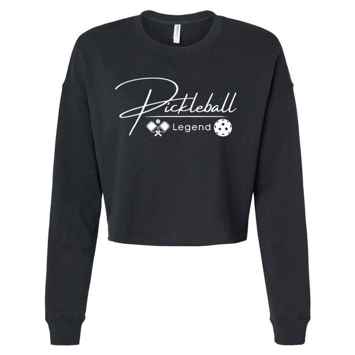 Funny Pickleball Legend Player Cropped Pullover Crew