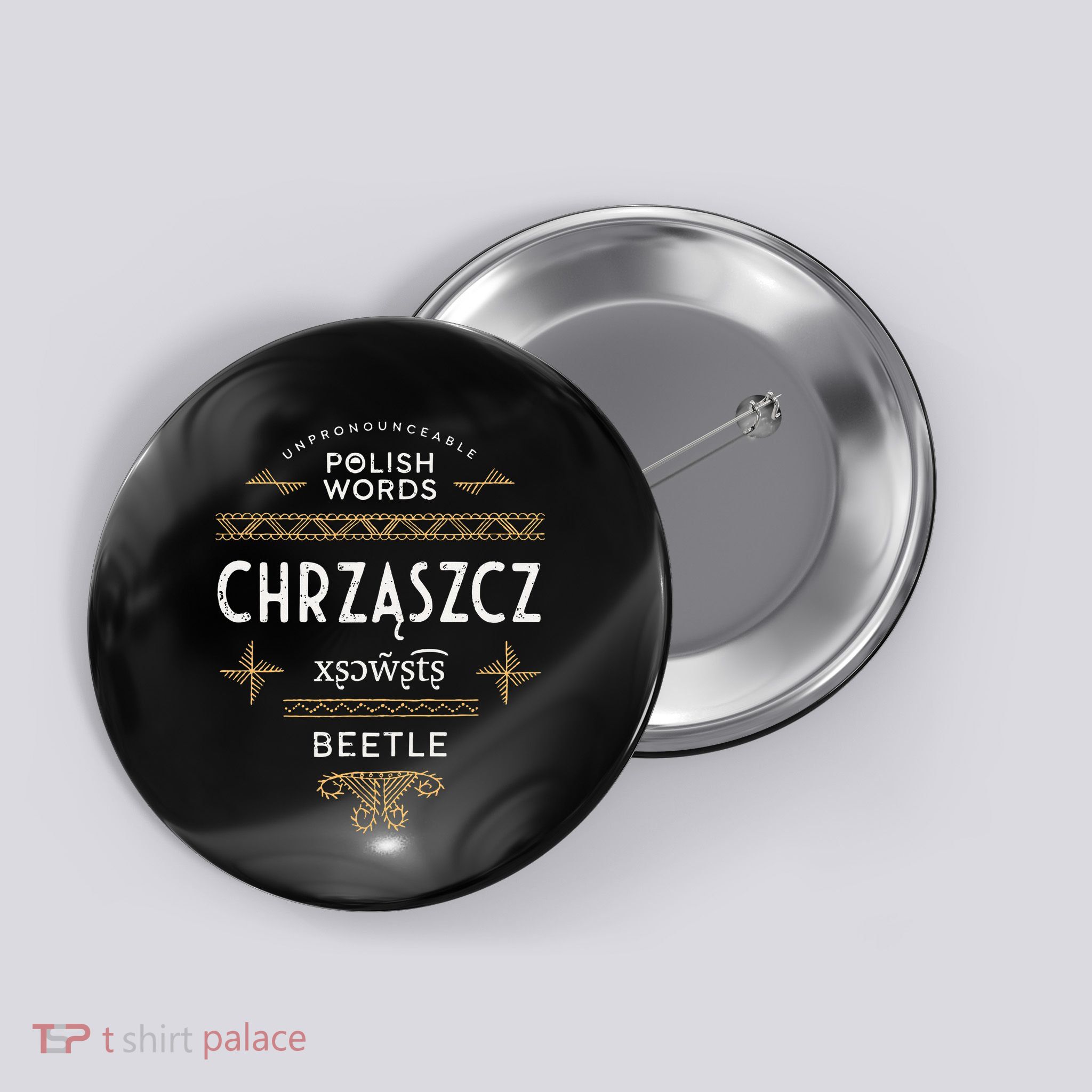 Funny Polish Language Beetle Button