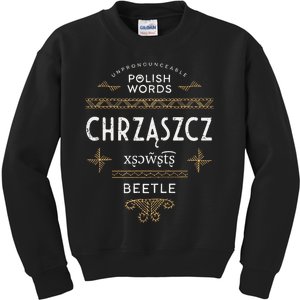 Funny Polish Language Beetle Kids Sweatshirt