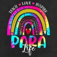 Funny Para Life Teacher Rainbow Tie Dye First Day Of School Hat