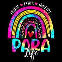 Funny Para Life Teacher Rainbow Tie Dye First Day Of School Wool Snapback Cap