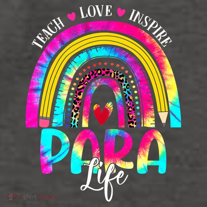 Funny Para Life Teacher Rainbow Tie Dye First Day Of School Vector Backpack