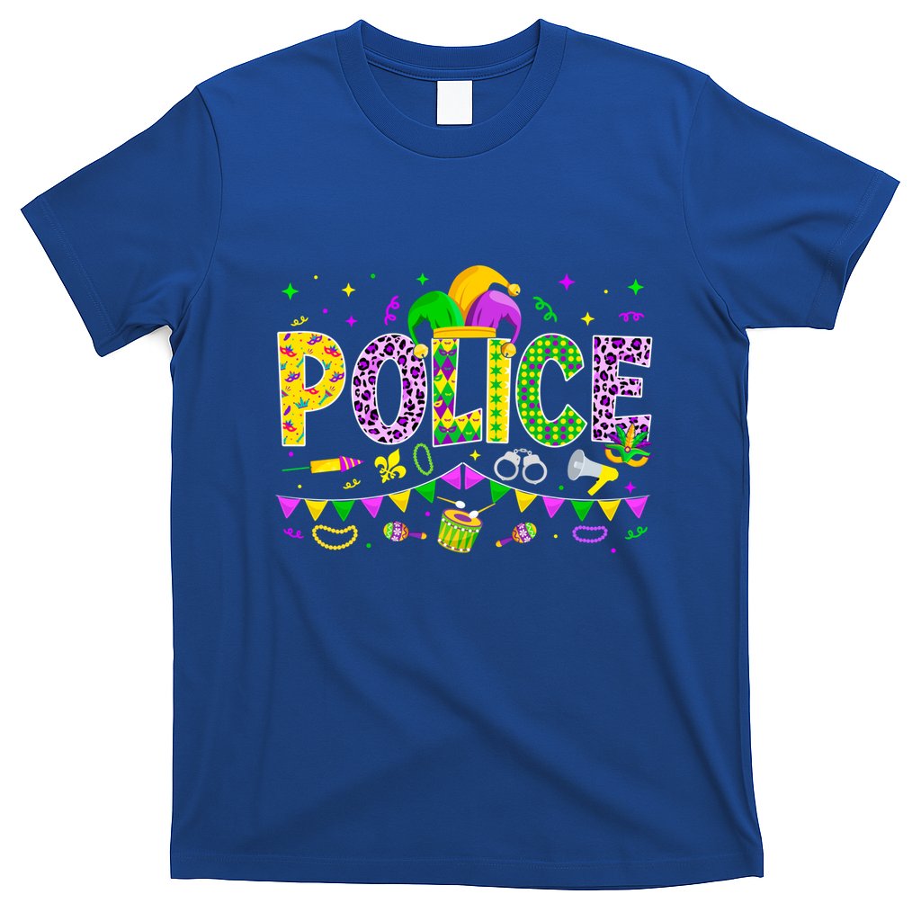 Funny Police Lover Mardi Gras Carnival Party Cool Gift T-Shirt