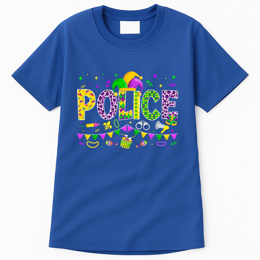 Funny Police Lover Mardi Gras Carnival Party Cool Gift Tall T-Shirt
