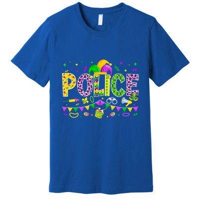 Funny Police Lover Mardi Gras Carnival Party Cool Gift Premium T-Shirt