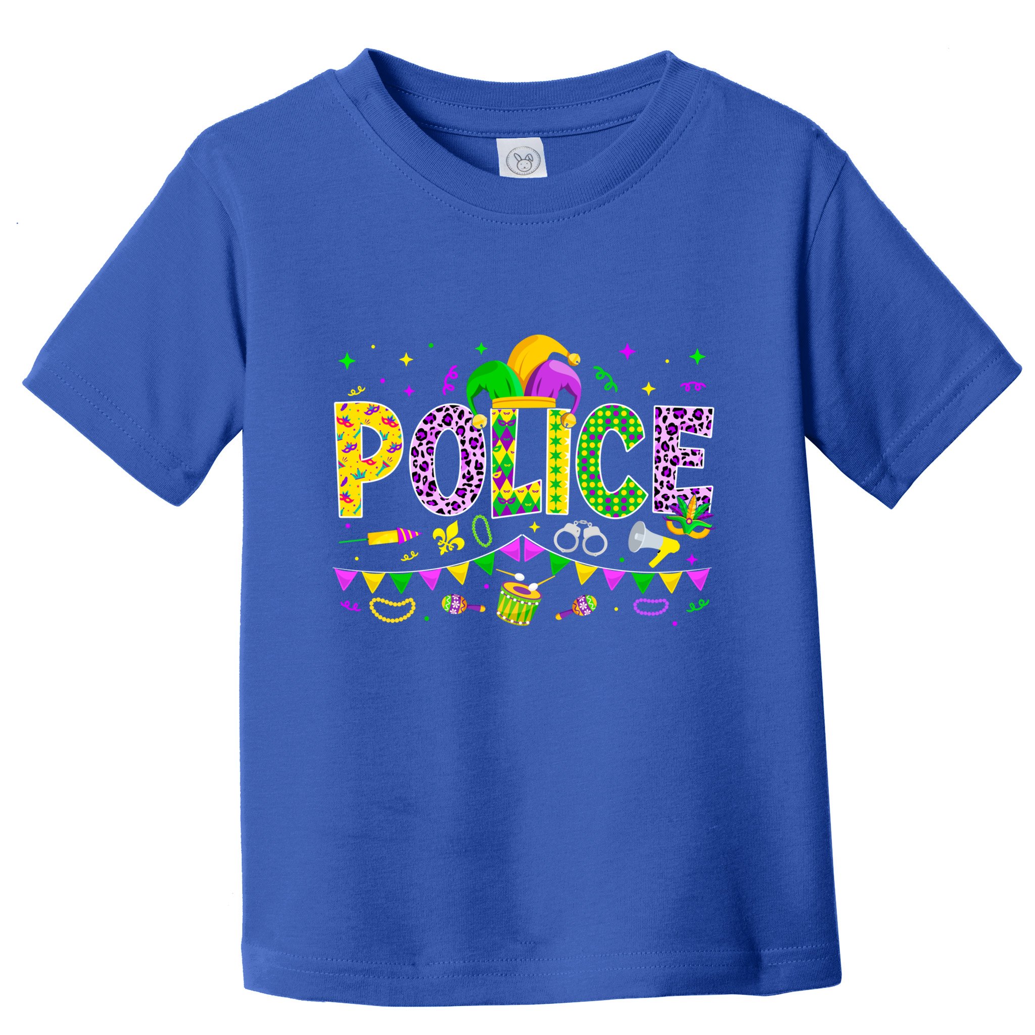 Funny Police Lover Mardi Gras Carnival Party Cool Gift Toddler T-Shirt