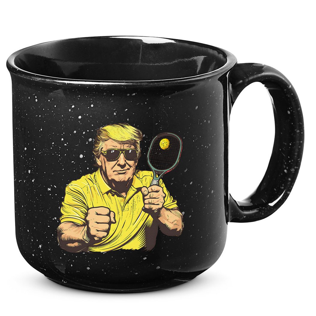 Funny Pickleball Lovers Graphics Pickle Ball Women Dad Gift 15oz Campfire Ceramic Mug