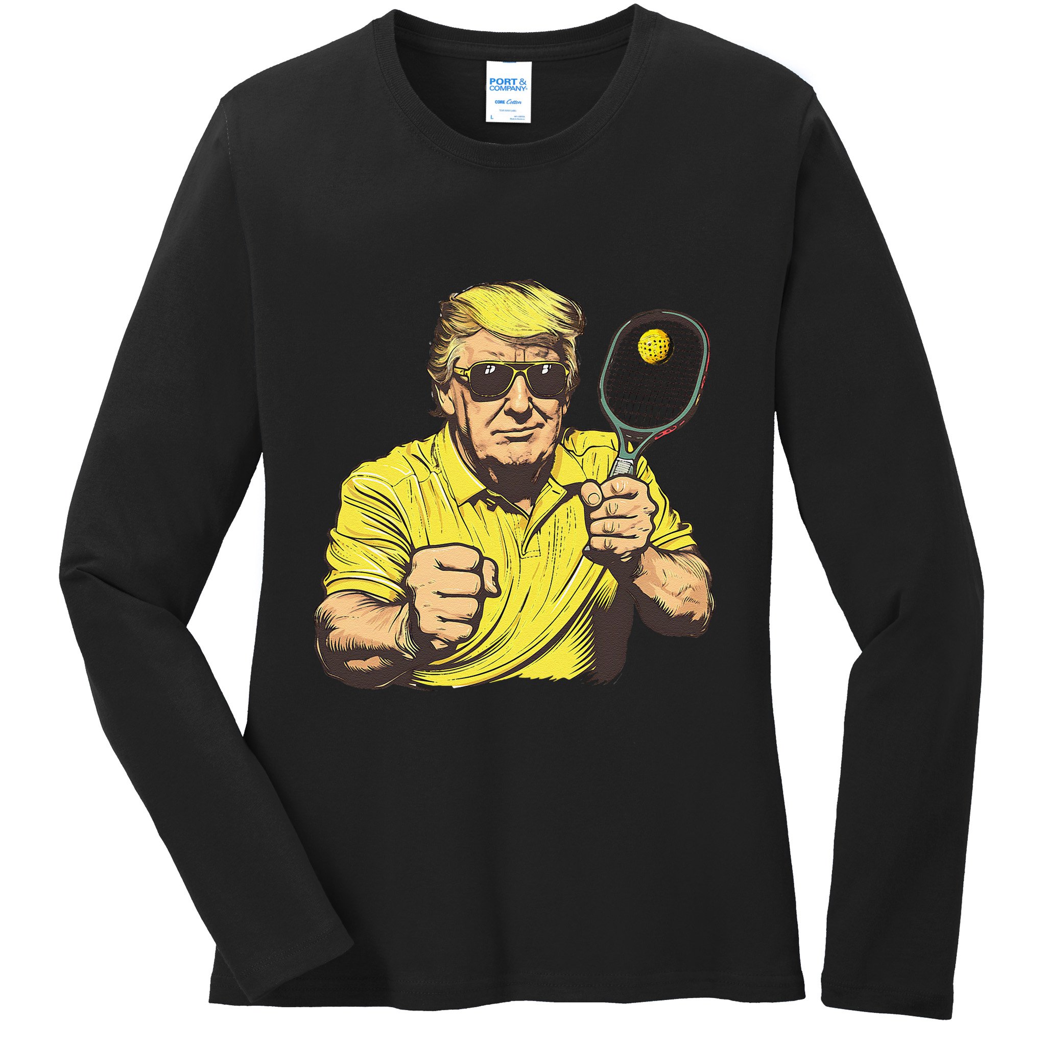 Funny Pickleball Lovers Graphics Pickle Ball Women Dad Gift Ladies Long Sleeve Shirt