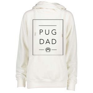 Funny Pug Lover Dog Dad Tee Minimalist Pug Dog Lover Womens Funnel Neck Pullover Hood