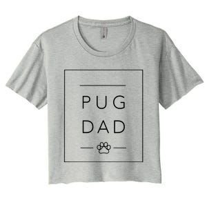 Funny Pug Lover Dog Dad Tee Minimalist Pug Dog Lover Women's Crop Top Tee