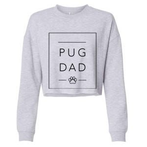 Funny Pug Lover Dog Dad Tee Minimalist Pug Dog Lover Cropped Pullover Crew