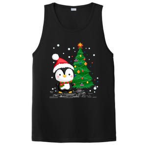 Funny Penguin Lover Gift Santa Hat Penguin Christmas Cool Gift PosiCharge Competitor Tank