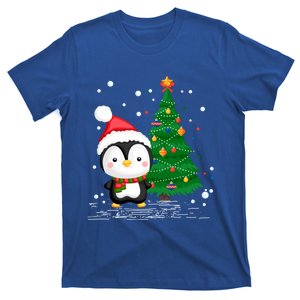 Funny Penguin Lover Gift Santa Hat Penguin Christmas Cool Gift T-Shirt