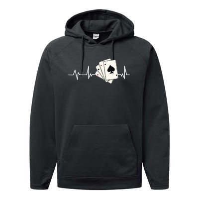 Funny Poker Lover Design For Gamblers Poker Player Performance Fleece Hoodie