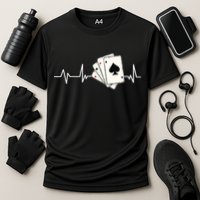 Funny Poker Lover Design For Gamblers Poker Player Cooling Performance Crew T-Shirt