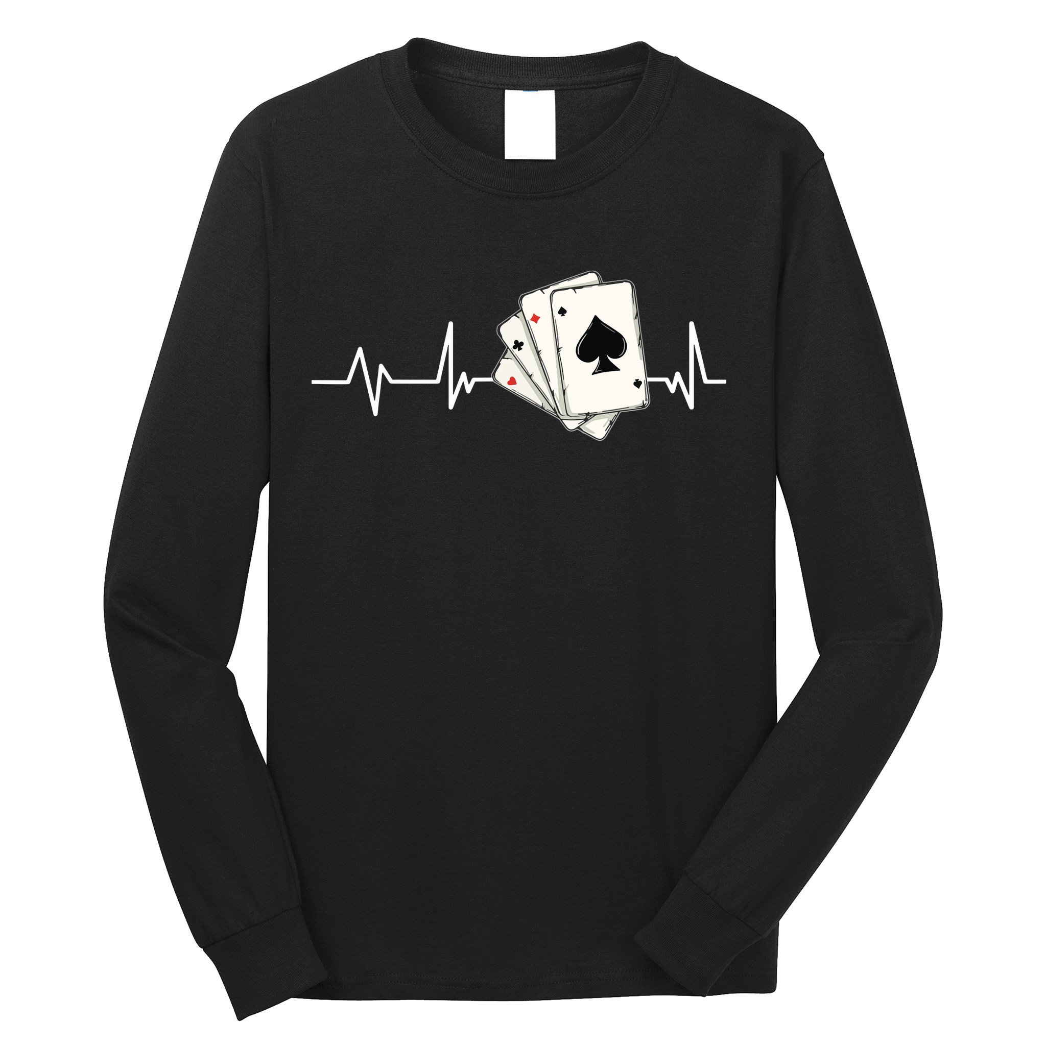 Funny Poker Lover Design For Gamblers Poker Player Long Sleeve Shirt