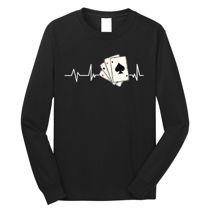 Funny Poker Lover Design For Gamblers Poker Player Long Sleeve Shirt