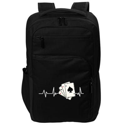 Funny Poker Lover Design For Gamblers Poker Player Impact Tech Backpack