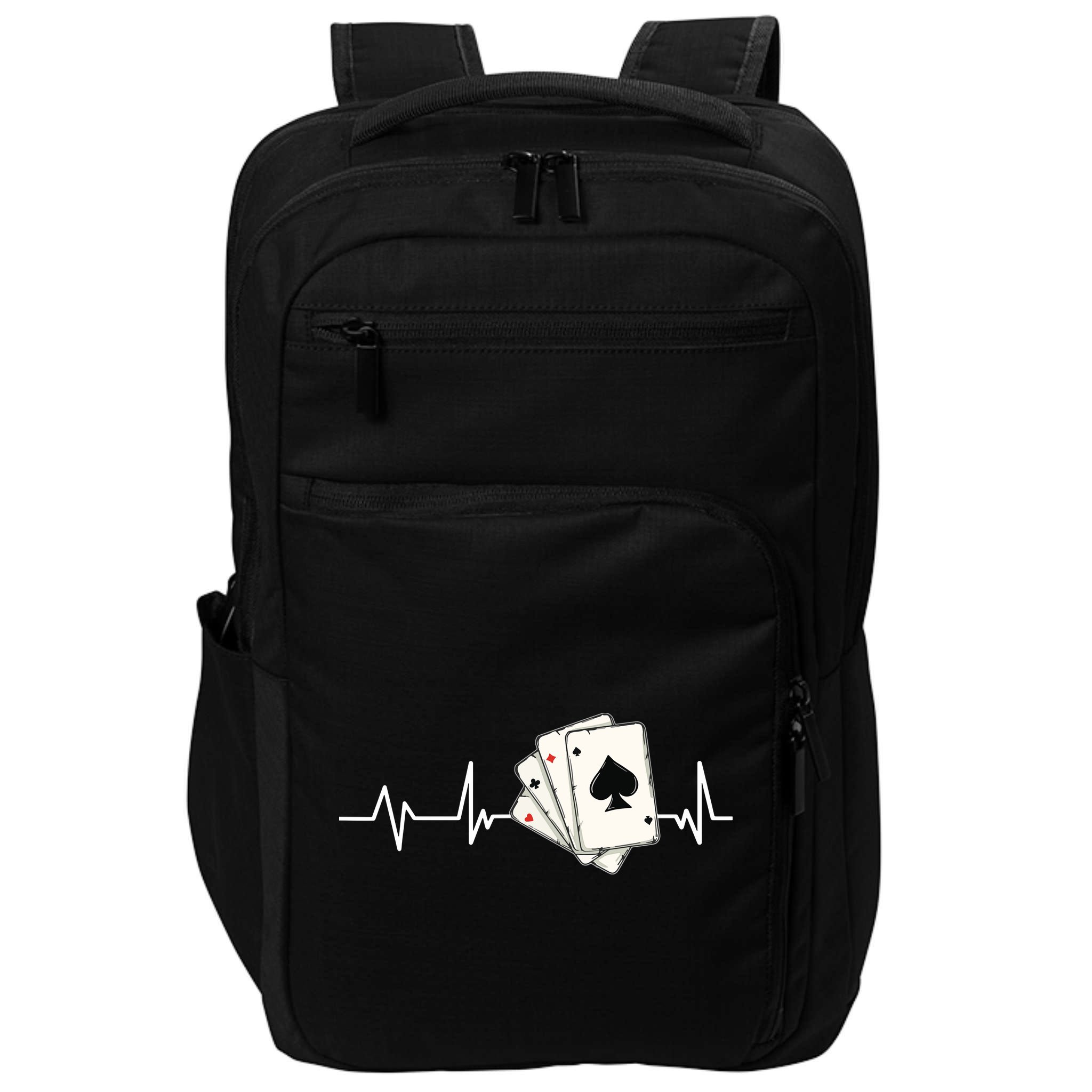 Funny Poker Lover Design For Gamblers Poker Player Impact Tech Backpack