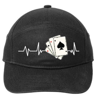 Funny Poker Lover Design For Gamblers Poker Player 7-Panel Snapback Hat