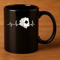 Funny Poker Lover Design For Gamblers Poker Player 11oz C Handle Ceramic Mug