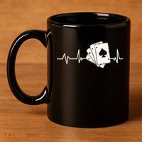 Funny Poker Lover Design For Gamblers Poker Player 11oz C Handle Ceramic Mug