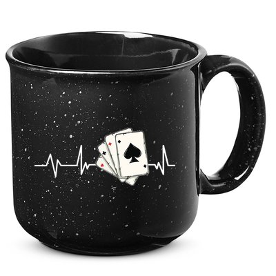 Funny Poker Lover Design For Gamblers Poker Player 15oz Campfire Ceramic Mug
